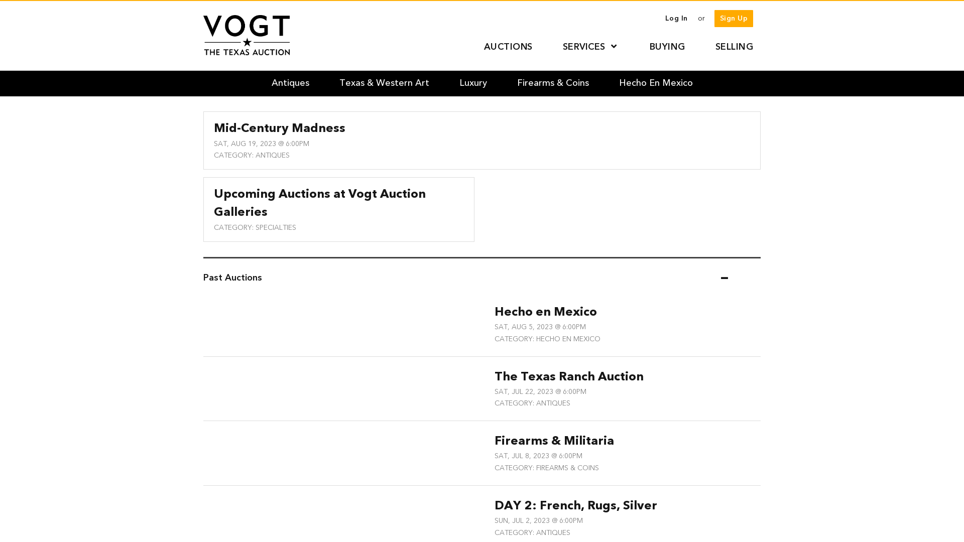 Vogt Auction Galleries